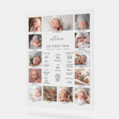 Collage photo d'étape d'anniversaire minimaliste 1 (Angle)
