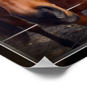 Collage photo du cheval Brown, affiche (Coin)