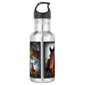 Collage photo du cheval Brown, bouteille d'eau (Devant)