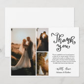 Collage photo du Mariage de script de Merci décont (Devant / Derrière)