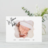 Collage photo du nouveau-né Faire-part de naissanc (Debout devant)