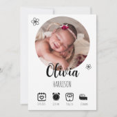 Collage photo du nouveau-né Faire-part de naissanc (Devant)