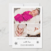 Collage photo du nouveau-né Faire-part de naissanc (Dos)