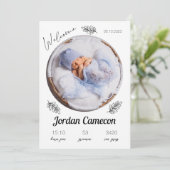 Collage photo du nouveau-né Faire-part de naissanc (Debout devant)