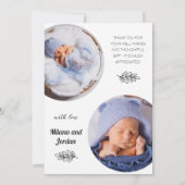 Collage photo du nouveau-né Faire-part de naissanc (Dos)