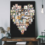 Collage photo en forme de coeur 51 images noir<br><div class="desc">Collage photo en forme de coeur avec 51 de vos photos préférées. Le modèle photo est configuré pour afficher automatiquement vos photos en forme de coeur. Le collage utilise des photos verticales, carrés et paysagères. Si vous rencontrez des problèmes de placement d'image, essayez de recadrer la forme appropriée et de...</div>