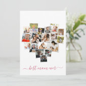 Collage photo en forme de coeur Carte de fête des
