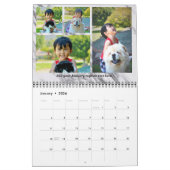 Collage photo en marbre moderne Calendrier mensuel (Jan 2026)