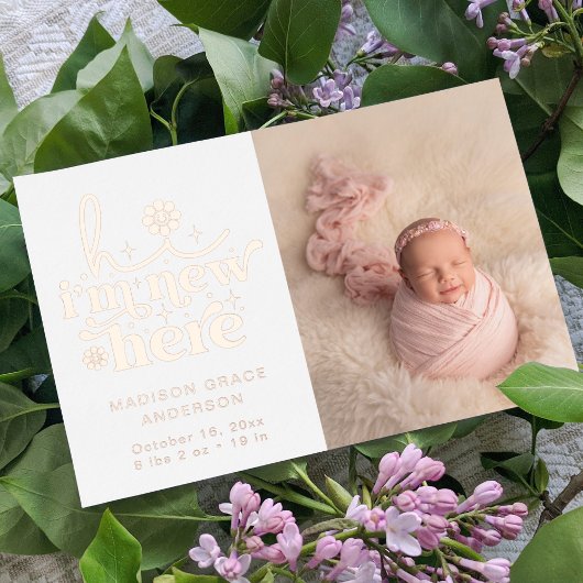 Collage photo faire-part de naissance | Je suis no