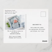 Collage photo faire-part de naissance | Je suis no (Verso)