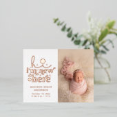 Collage photo faire-part de naissance | Je suis no (Debout devant)