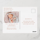 Collage photo faire-part de naissance | Je suis no (Verso)