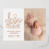 Collage photo faire-part de naissance | Je suis no (Recto)