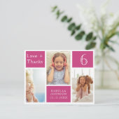 Collage photo fille rose Merci Anniversaire Amour (Debout devant)