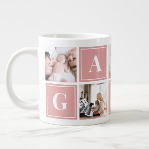 Collage photo gamma mug géant personnalisé