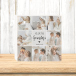 Collage Photo Grey We Love You Grand-mère Best Gif<br><div class="desc">"Collage Photo Grey We Love You Grandma Best Gift" est probablement une description d'un cadre photo ou d'affichage qui comporte un collage de photos dans les tons gris avec les mots "We Love You Grandma" affiché en évidence. Cela ferait un cadeau réfléchi et sentimental pour une grand-mère à une occasion...</div>