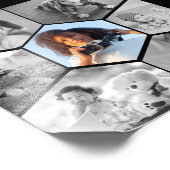 Collage photo Hexagon noir et blanc (Coin)