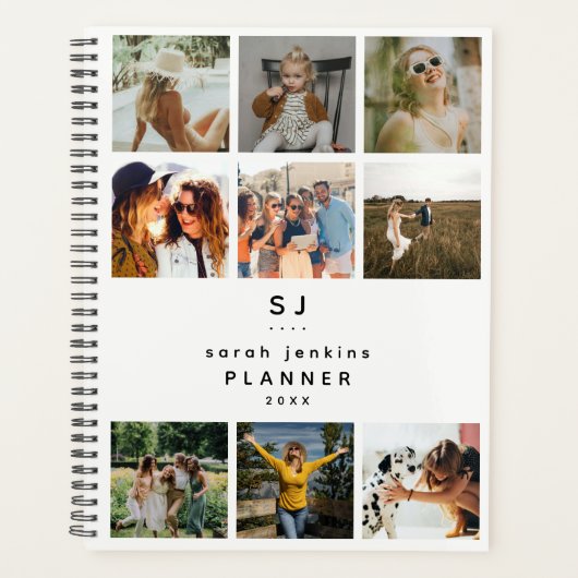Collage photo initial/nom moderne 2027 annuel (Devant)