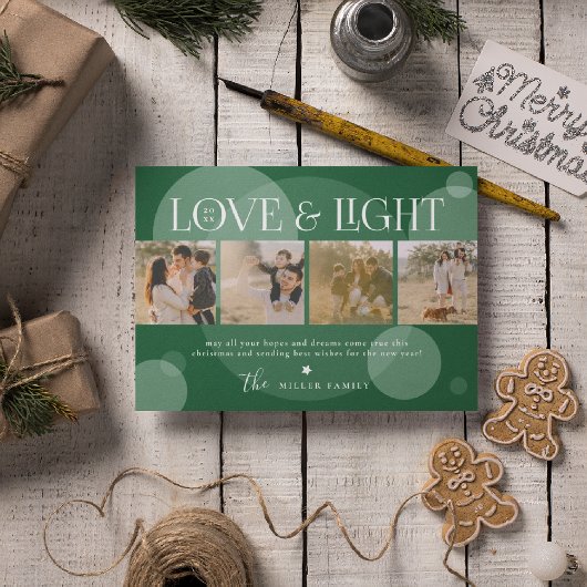 Collage photo Love & Light Carte de Noël