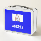 COLLAGE photo Lunchbox BLUE RED Pour Customiser (Dos)