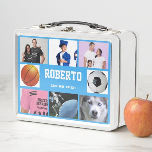 COLLAGE photo Lunchbox BLUE SKY Pour Customiser (En situation)