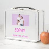 COLLAGE photo Lunchbox ROSE, BLANC À Customiser (En situation)