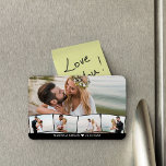 Collage photo mariage Zigzag<br><div class="desc">Créez votre propre aimant photo collage avec quelques-unes de vos photos mariages préférées. Le modèle est configuré pour vous permettre d'ajouter cinq photos et votre texte personnalisé, comme le nom de la mariée et du marié et la date du mariage. La photo principale sera utilisée comme arrière - plan et...</div>