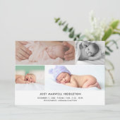 Collage photo minimal faire-part de naissance (Debout devant)