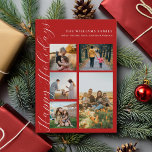 Collage photo minimaliste moderne de la famille de<br><div class="desc">Créez votre propre carte de vacances de collage photo de famille. Célébrez la saison des Fêtes avec des cartes de Noël personnalisées avec vos photos de famille préférées.</div>