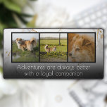 Collage photo moderne 3<br><div class="desc">Voici notre "Modern 3 Photo Collage Desk Mat", un ajout élégant et personnalisé à tout espace de travail. Ce tapis de bureau présente un agencement épuré et minimaliste avec un collage en trois photos présentant par défaut des chiens adorables. En bas, l'expression "Les aventures sont toujours meilleures avec un compagnon...</div>