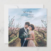 Collage Photo Moderne Faire-Part de Mariage Lettre (Dos)