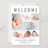 Collage photo moderne Faire-part de naissance magn (Recto)