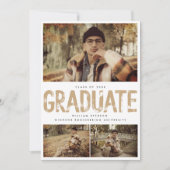 Collage photo moderne Graduation Invitation (Devant)