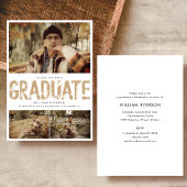 Collage photo moderne Graduation Invitation