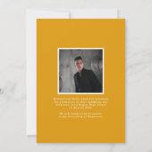 Collage photo moderne Jaune Faire-part Grad (Dos)