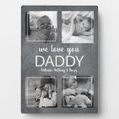 Collage Photo Moderne | Plaque Nous T'aimons Papa (Devant)