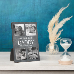 Collage Photo Moderne Plaque Nous T'aimons Papa