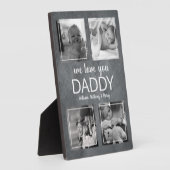 Collage Photo Moderne | Plaque Nous T'aimons Papa (Côté)