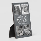 Collage photo moderne | We Love You Daddy Plaque (Côté)