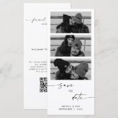 Collage Photo N&B Faire-Part de Mariage à Longue D (Devant / Derrière)
