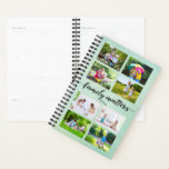 Collage photo personnalisé 12 - Family Matters Dai<br><div class="desc">Planifiez vos journées avec ce planificateur familial et amical. Le modèle est configuré pour vous pour ajouter 12 de vos propres photos, qui formeront automatiquement un collage sur les couvertures avant et arrière. Le design comporte une belle typographie manuscrite qui dit "questions familiales" avec l'année (qui est modifiable). Vous pouvez...</div>