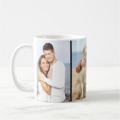 Collage photo personnalisé 3 classique Mug noir bl (Gauche)