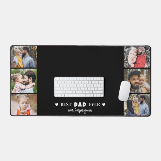 Collage photo personnalisé Best Papa (Clavier et souris)