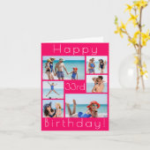 Collage photo personnalisé Carte d'anniversaire -  (Fleur jaune)