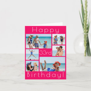 Collage photo personnalisé Carte d'anniversaire - 