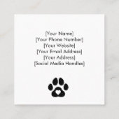 Collage photo personnalisé Carte de visite de chen (Dos)