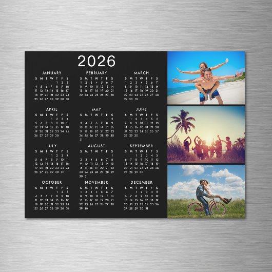 Collage photo personnalisé Magnet Calendrier 2026