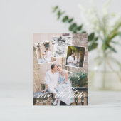 Collage photo romantique pour faire-part de mariag (Debout devant)