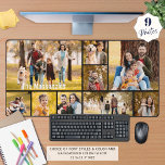 Collage photo simple 9 couleur personnalisée<br><div class="desc">Créez votre propre comptoir photo couleur personnalisé en utilisant ce modèle de collage photo facile à télécharger avec 9 images de différentes formes et tailles et personnalisées avec un nom, un monogramme ou un texte dans votre choix de styles et de couleurs de police. Vous pouvez supprimer l'exemple de texte...</div>