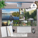 Collage photo simple 9 personnalisé<br><div class="desc">Créez votre propre tapis de bureau photo couleur personnalisé en utilisant ce modèle de collage photo facile à télécharger avec 9 images de différentes formes et tailles et personnalisées avec un nom, un monogramme ou du texte dans votre choix de styles de police et de couleur. Vous pouvez supprimer l'exemple...</div>